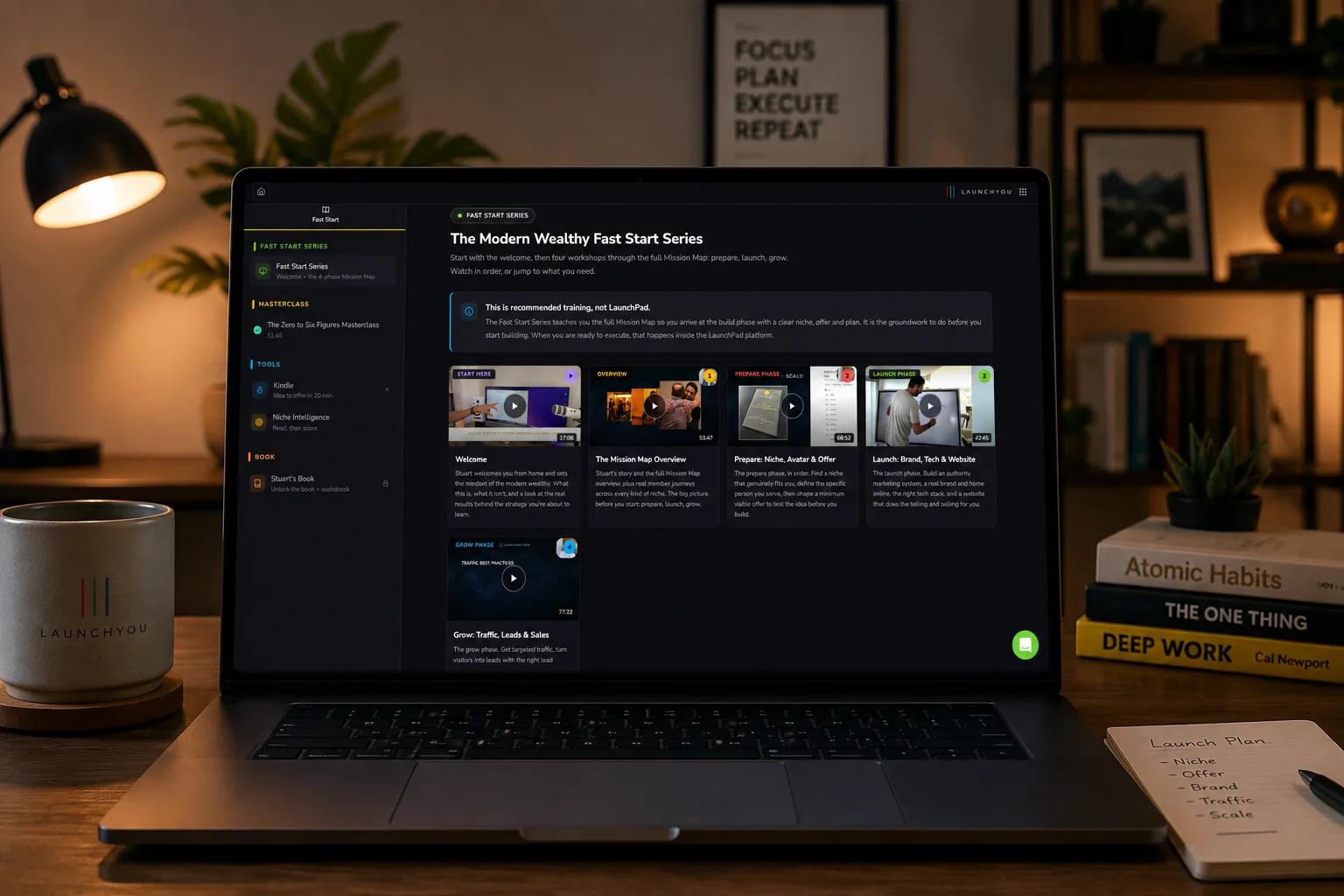 The Fast Start Series inside the LaunchYou platform