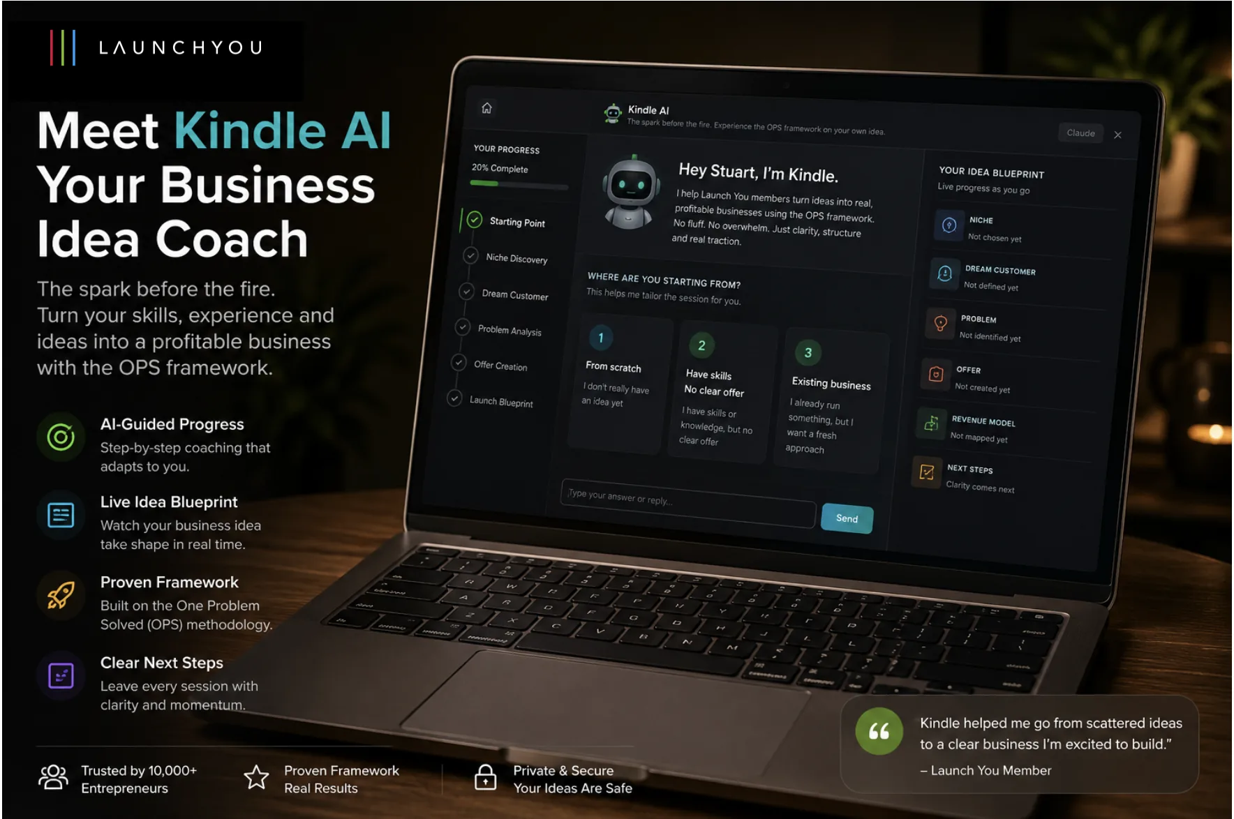 Kindle AI, your business idea coach